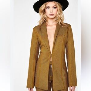 NWOT I AM GIA Moriah blazer in gold